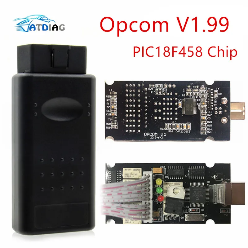 Диагностический прибор Opcom V1.99 V1.95 опционально с чипом PIC18F458 FTDI OBD II OBD2 для Opel OP COM CAN