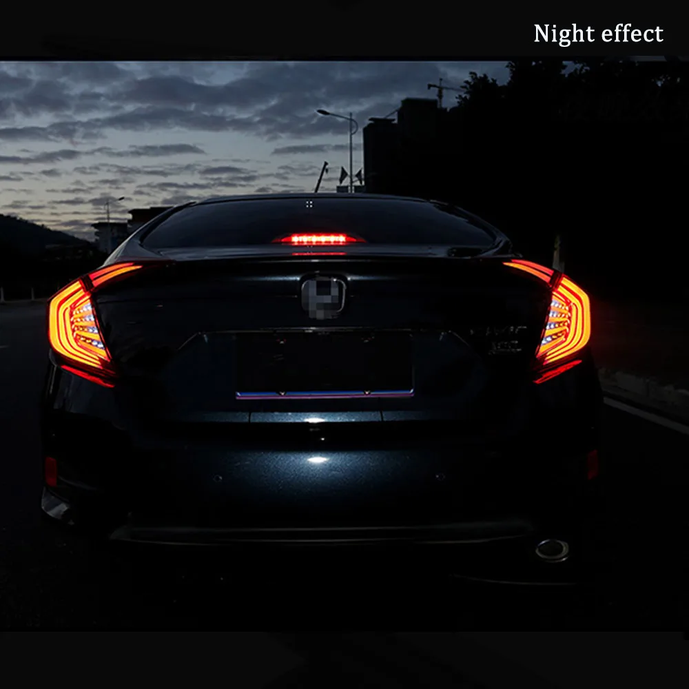 Автомобильный стильный задний светильник s для Honda Civic 10 2016 2019 светодиодный