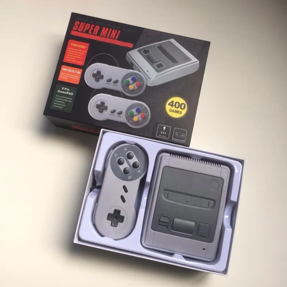 

DHL 30pcs/lot Retro Classic Handheld Game Player Video Game Console Mini Family TV Video Built-in 400 Games with Dual Gamepad