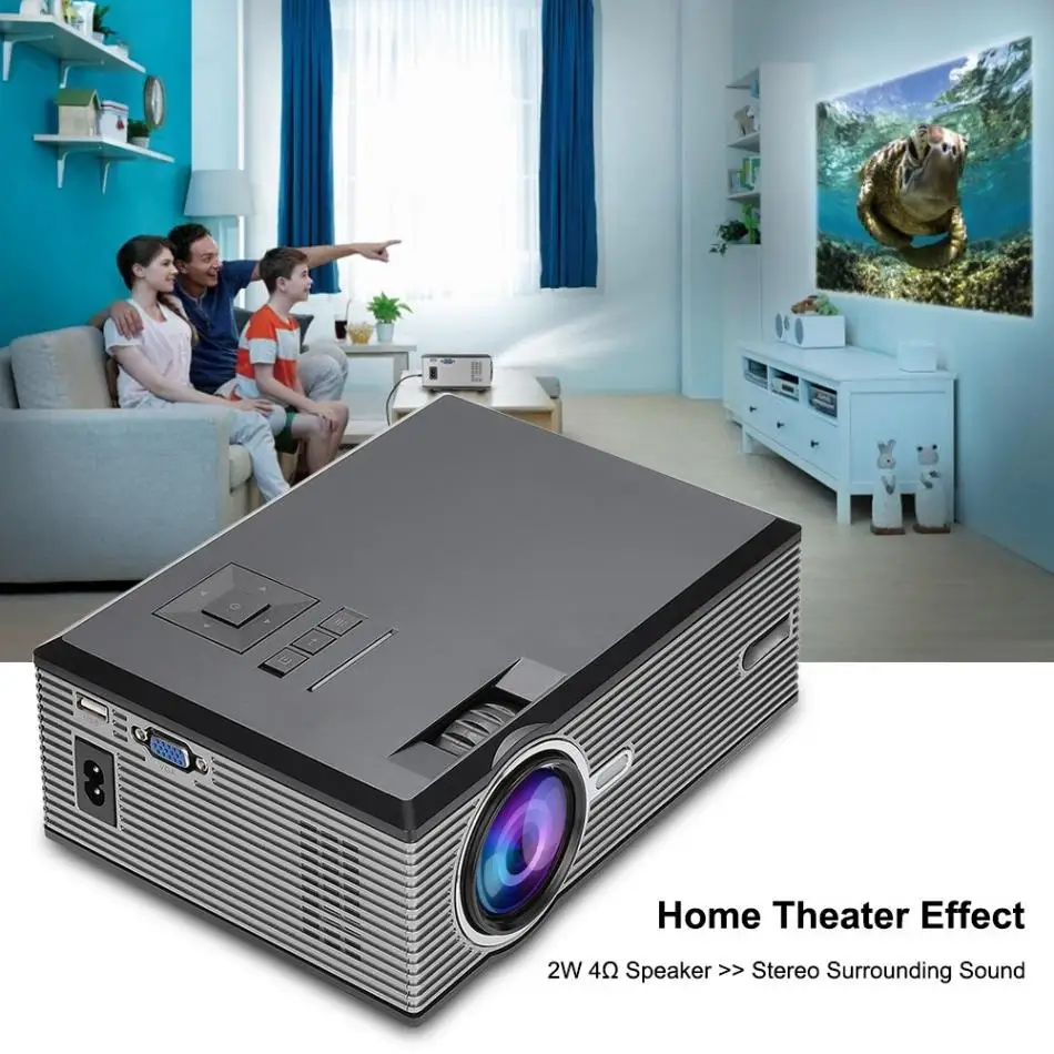 Мини домашний 1080P HD видео проектор 37-130 дюймов Большой экран оптическая коррекция трапецеидального камня Full HD проектор EU US UK AU Plug