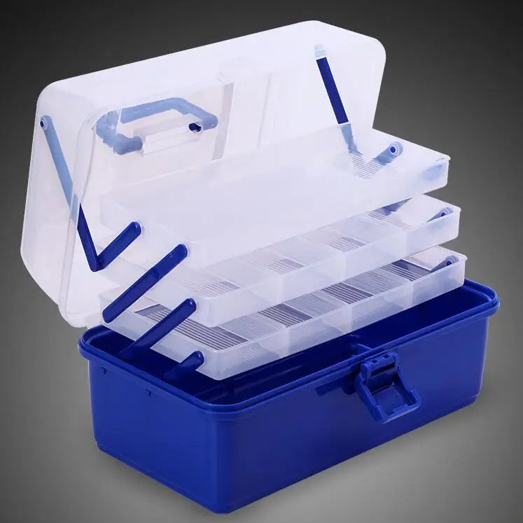 Waterproof Multi Layer Fishing Tackle Box Fly Fishing Storage Case Portable Fishing Gear Storage