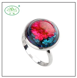 Good craftsmanship vogue female chrysanthemum inside round transparent big bangle earrings