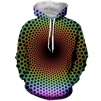 

Plus Size XS-7XL Men Women Hoodies /Tees Outerwear Harajuku Hipster Pullover Colorful Hole 3D Print Crewneck Sweatshirt