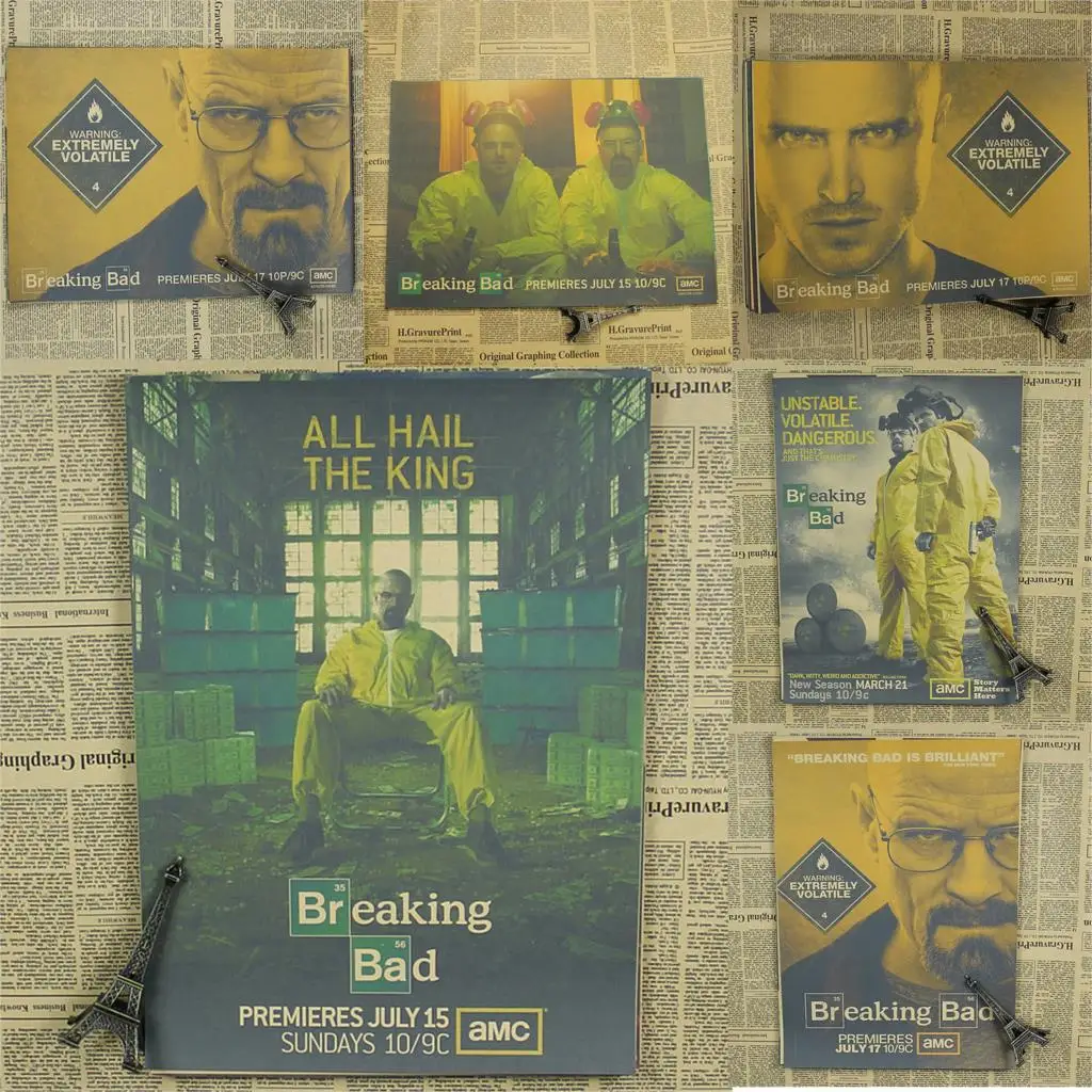Белый постер во все старые тяжкие розовый ретро настенная бумага для спальни и