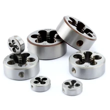Acier allié, 1 pièce, Mini Die dure et ronde Die pour filetage droit, M3 M4 M5 M6 M8 M10 M12 M14 M16 M18 M20 M27 M30