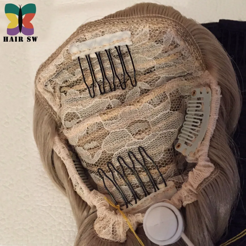 Волосы SW длинные прямые рыбий хвост косы конский зажим в плетеной веревке