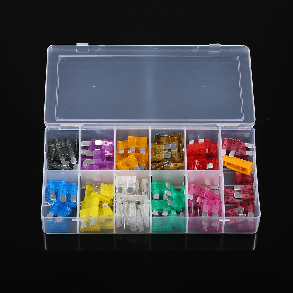 

130PCS 2A-40A Automotive Standard Medium Auto Holder Car ATO Plug-in Blade Fuse Assortment Boat Motorcycle Truck for bmw ford