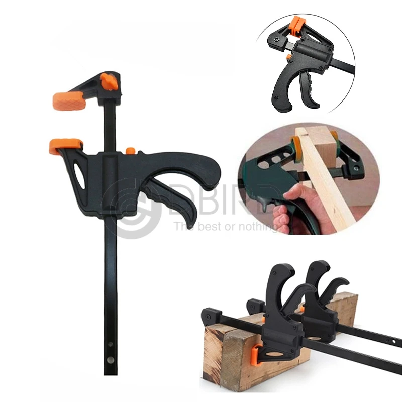 

4" Inch F Woodworking Clamp Clamping Device Adjustable DIY Carpentry Gadgets quick Ratchet Release Speed Squeeze hand tools DT6