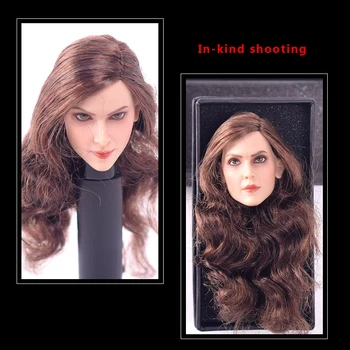 

1/6 European Scale Girl Head Sculpt carving With GC004 A Long Curly Hair Arnold Vasina f 12 Inch Phicen Action Figures Hottoys