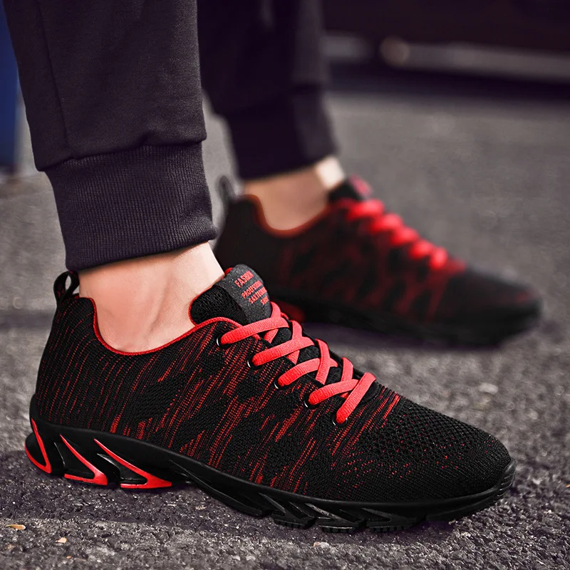 

Men's Sports Shoes New Fashion Comfortable Breathable Mesh Shoes Flying Woven Men's Shoes Outdoor Running Shoes Jogging Sneakers