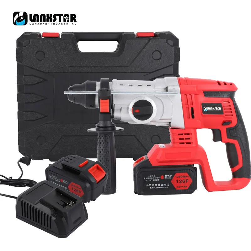 

3 Function 21V High Power Brushless Electric Hammer With Cordless Lithium Battery Impact Drill Electric Picking Power Tool