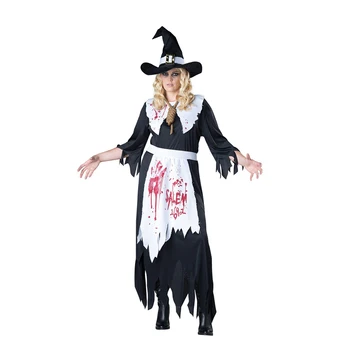 

NICEXMAS 1pcs Halloween Witch Costume Outfits Horror Role Play Masquerade Cosplay Creepy Clothes