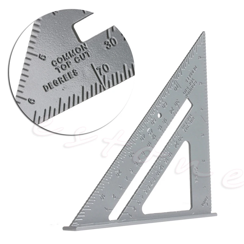 

Speed Square Protractor Aluminum Alloy Miter Framing Measurement For Carpenter