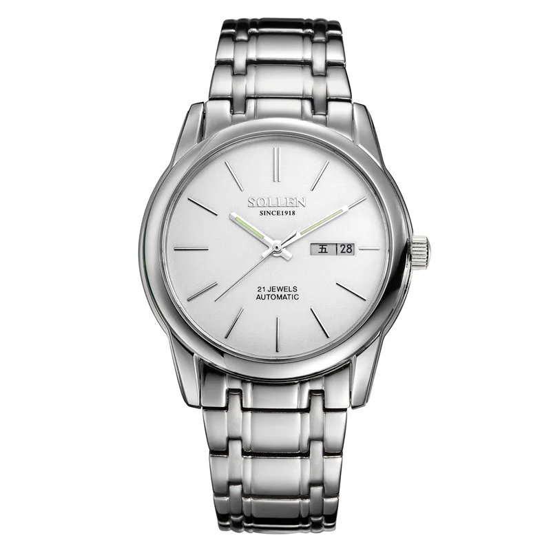 

Mens Watch SOLLEN Brand Watch Men Luxury Automatic Mechanical Watch Men's Date Week Multifunction Business Male Watch Horloges