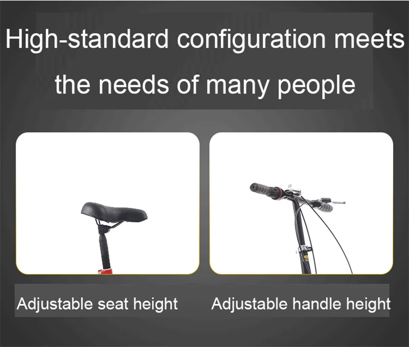 Sale Adult Folding Bike 16-Inch Speed Change Two-Disc Brake Folding Car Small Wheel Portable Student Leisure Bicycle 9