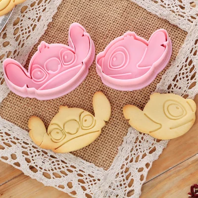 

2pcs/set Lilo & Stitch Plung Cake Cookie Mold Cutter Fondant Baking Tool Biscuit Pretty Cartoon Shape Biscuit Mould Baking Tools