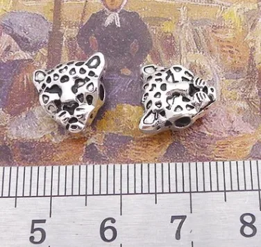 25 шт. бусины очаровательные леопардовые с большим отверстием beads12 * 12 мм2. 5 г