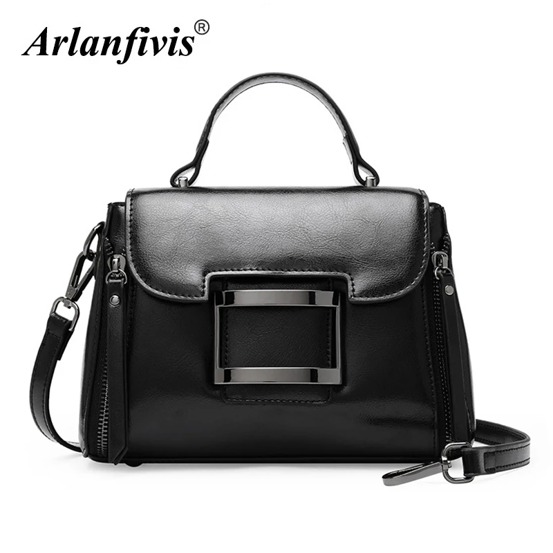 

Arlanfivis Genuine Leather Luxury New 2018 Fashion women bag Small Lady Bag Purse Handbag Shoulder crossbody bags for women