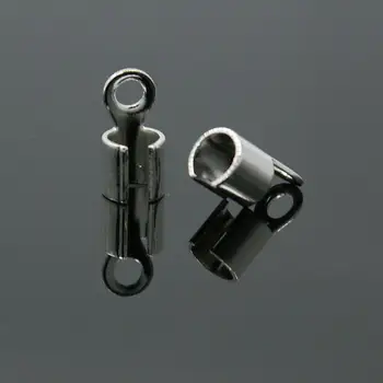 

Brass Cord Ends, Silver, 10x5x3mm, hole: 2mm
