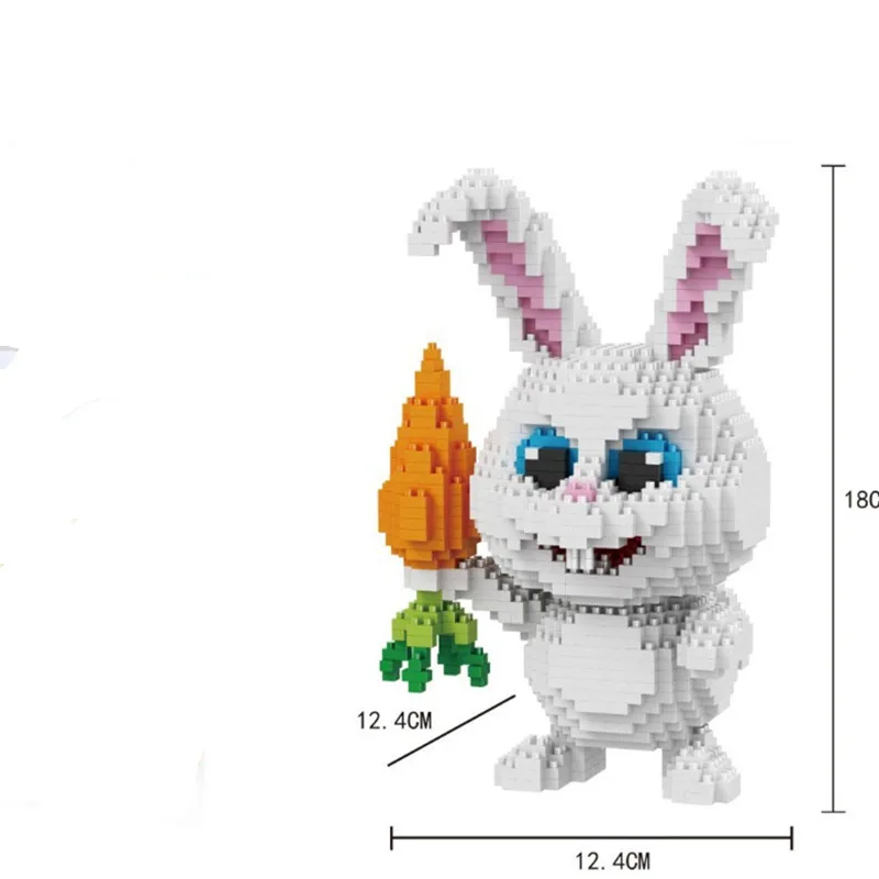 Lepin Cartoon movie Rabbit America Batman Anime figurines Self-assembly Building Blocks Toys Cartoon Diamond Micro Bricks DIY  (2)