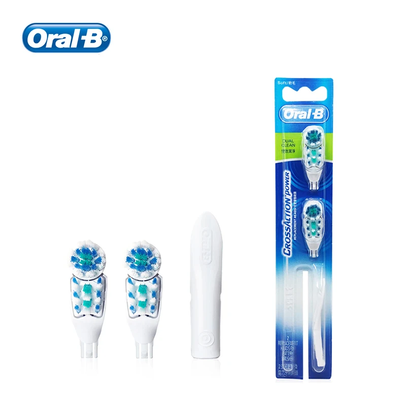 

Oral B Replacement Brush Heads for Cross Action Series Electric Toothbrushes Dual Clean Soft Gum Care Toothbrush Head 2 Pcs