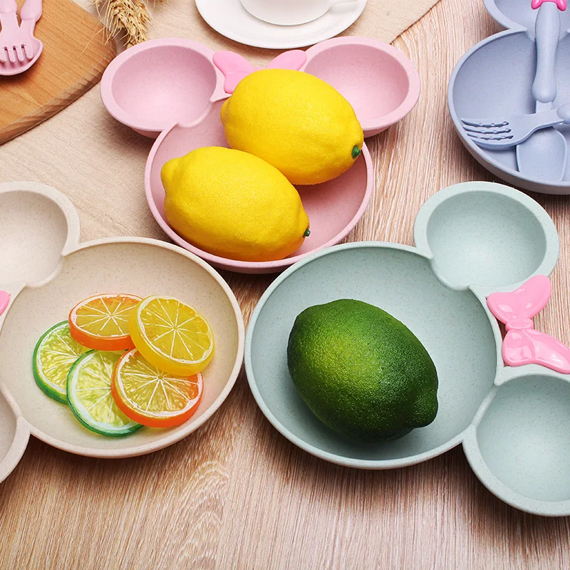Baby Food Set Dishes Food Grade Wheat Straw Tableware Solid Kids Plate Bowl Children Eco-friendly Feeding Dinnerware MBG0343 Baby Food Set Dishes Food Grade Wheat Straw Tableware Solid Kids Plate Bowl Children Eco-friendly Feeding Dinnerware MBG0343