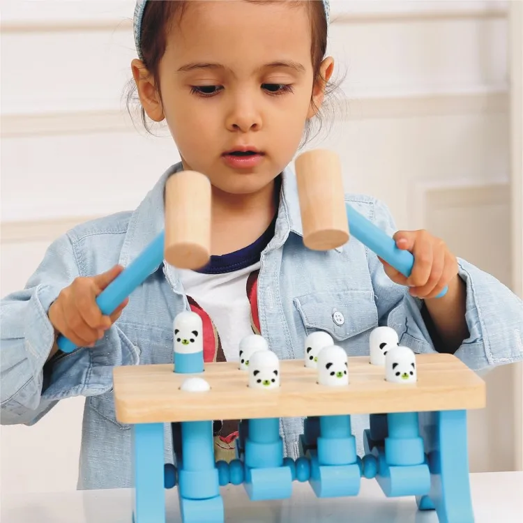 Обучающая игрушка для детей, обучающая игрушка Монтессори, деревянный молоток, игрушка, ударяющая хомяка, детская игрушка для создания мышц, ответная способность, поезд
