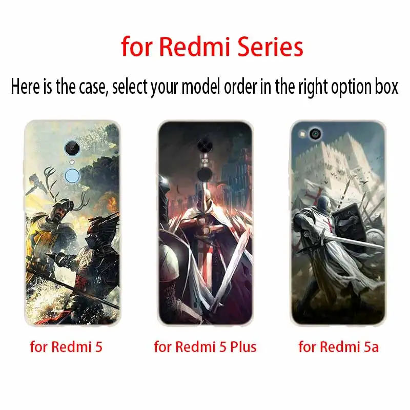 Модный мягкий ТПУ чехол средневекового рыцаря для Xiaomi Redmi 9a 8a 7a 6a 5a Note 9 8 7 6 5 Pro 8t