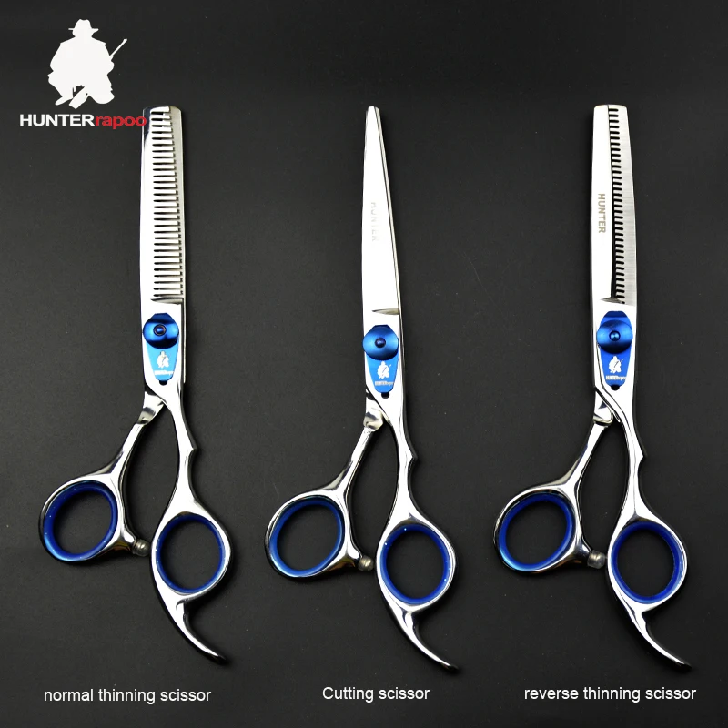 

30%Off HT9134 6 inch hairdresser scissors for barber shop hair styling tools hair cutting reverse thinning scissors set clippers