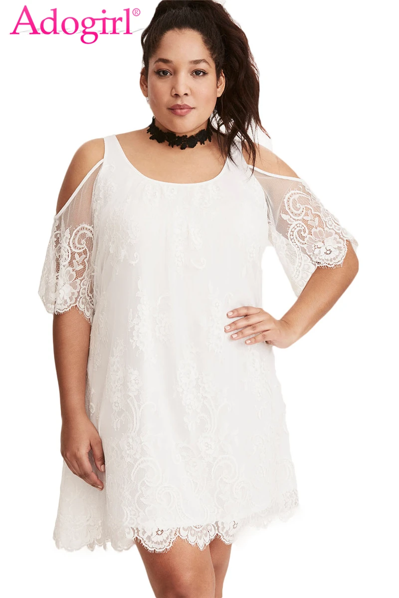 white trapeze dress