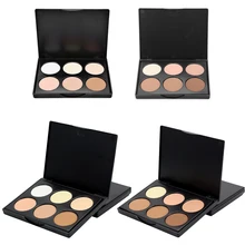 Восстанавливающая емкость, пудра, 6 цветов, пудра для лица, тональный крем, мощная палитра, контурный хайлайтер, бронзовая пудра для макияжа
