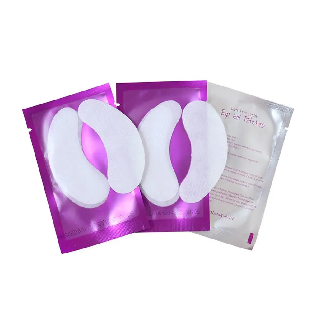 Горячая Распродажа 100 пар бумажных пластырей накладки для ресниц под глазами накладки для ресниц Накладные накладки на глаза стикеры обертывания косметические инструменты для макияжа - Цвет: Фиолетовый