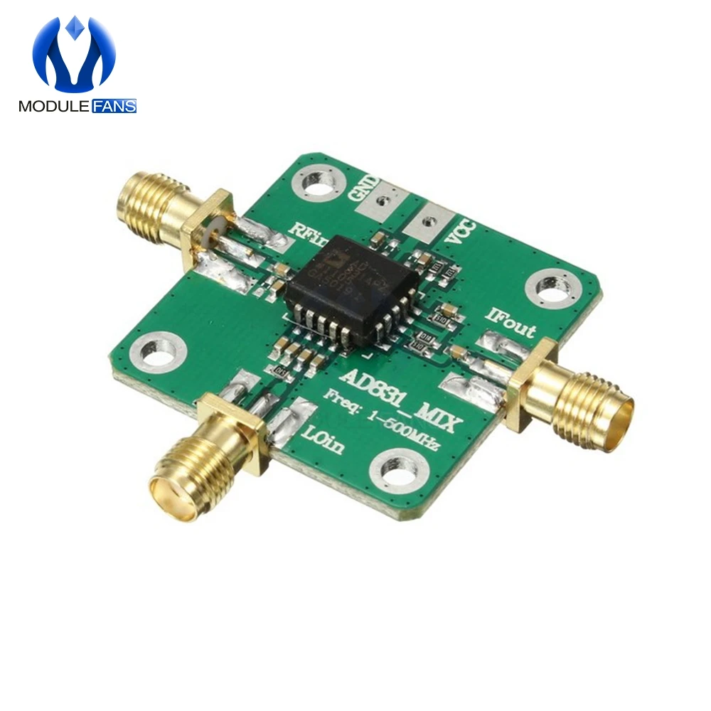 

AD831 10dBm 0.1-500MHz Gain RF Mixer Inverter Board High Frequency Module Radio Converter With DC Isolation Capacitors