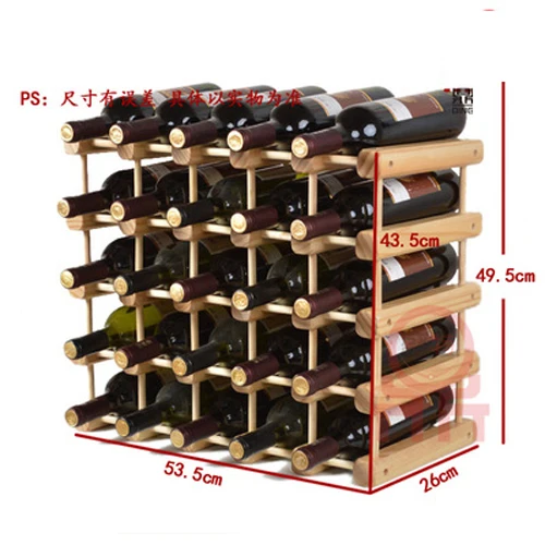 Деревянная Бытовая Винная стойка, Классический держатель для бутылки вина 8/12, хранение винных бутылок, полка для бара, подставка для напитков mx3081501 - Цвет: 5 layer