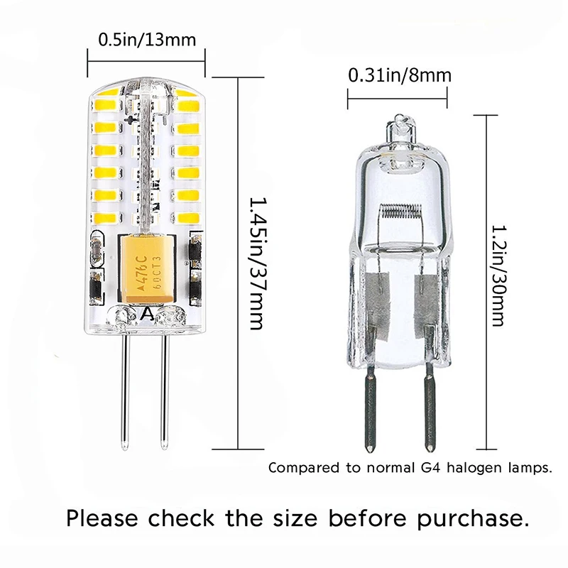 10 шт G4 светодиодный Лампа 12 V AC DC 2 W 3014 SMD СВЕТОДИОДНЫЙ G4 света лампада бомбилья 48 Светодиодный 360 Угол луча равна 20 W галогенная лампа