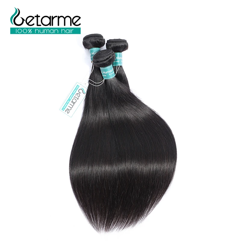 Straight Hair Bundles Peruvian Hair Weave Bundles Non-Remy Hair
Extention Natural Color 100% Human Hair Mixed Length 3/4PCS/LOT