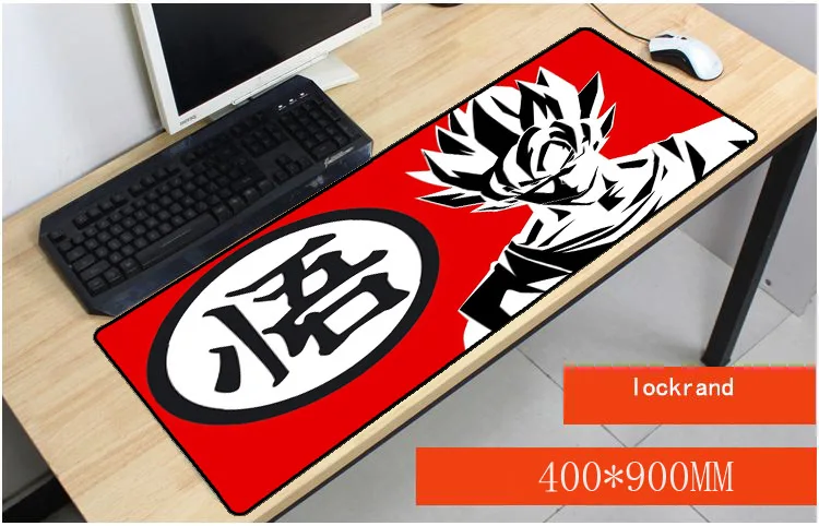 

Yuzuoan 40*90 CM Dragon Ball Z Goku Logo Drop Shipping Lock Edge Large Gaming Mouse pad Computer Laptop Optical Mice Play Mat