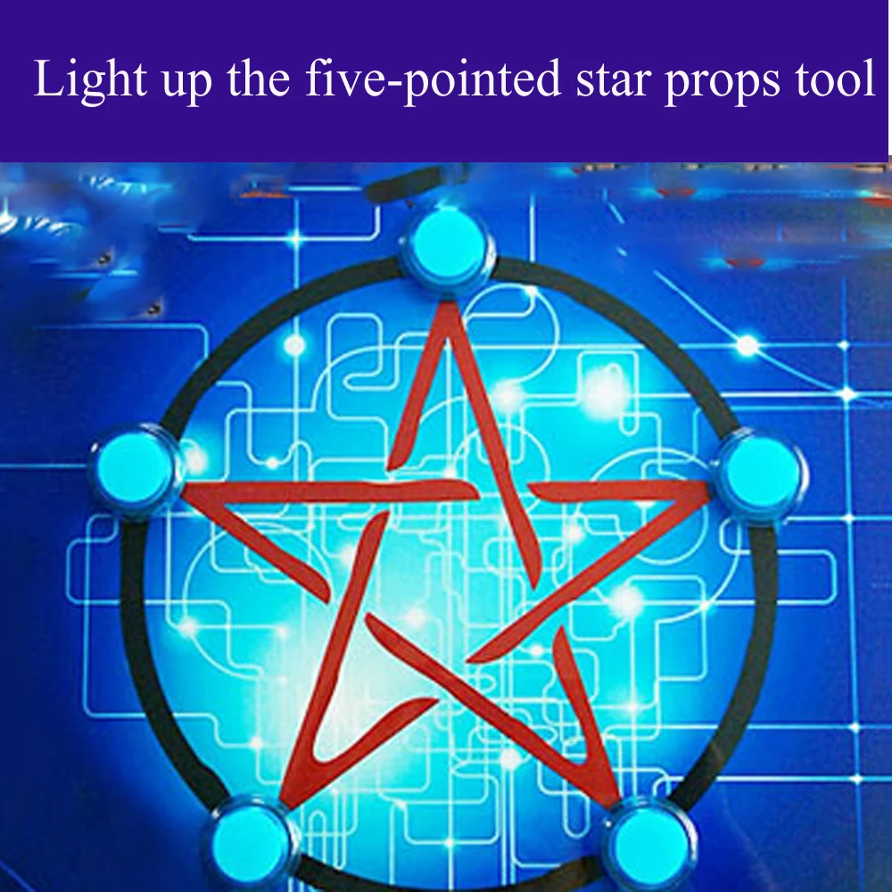 

pentagonal star panel 30*30cm Reality room escape props Light up the five-pointed star props tool With sound accessories