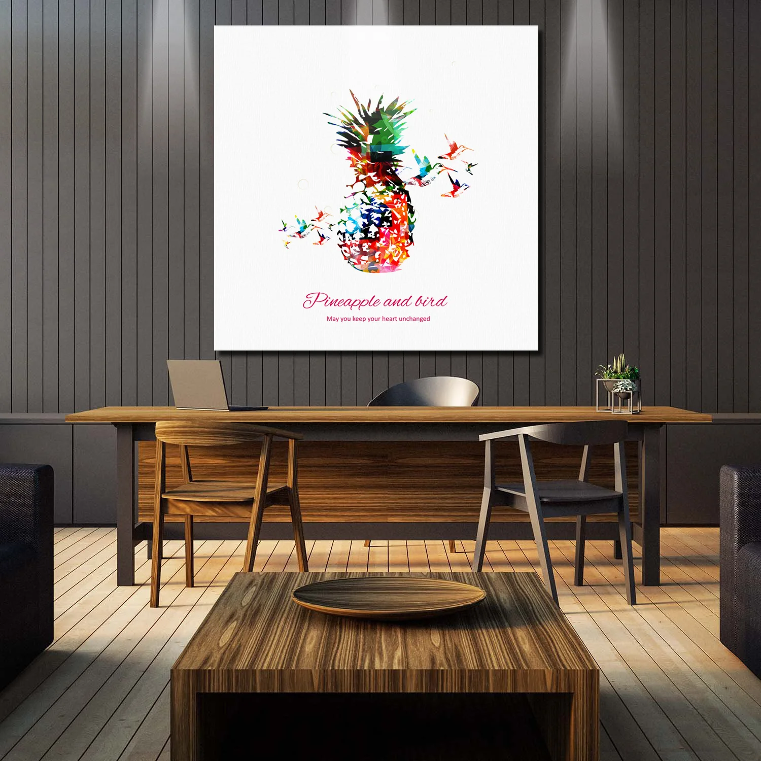 ArtStore цветная Геометрическая ананасовая картина маслом Печать Искусство Weddingparty