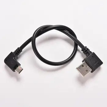 

2PCS USB 2.0 Left Angle A Male 90 Degrees to Micro Left Angle M Cable Data Cord