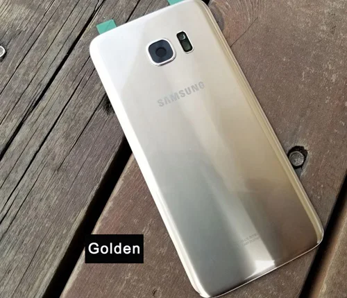 Samsung оригинальная задняя Батарея крышка Стекло Корпус для samsung GALAXY S7 край G9350 S7 G9300 задняя Батарея дверь задняя Стекло чехол - Цвет: Golden