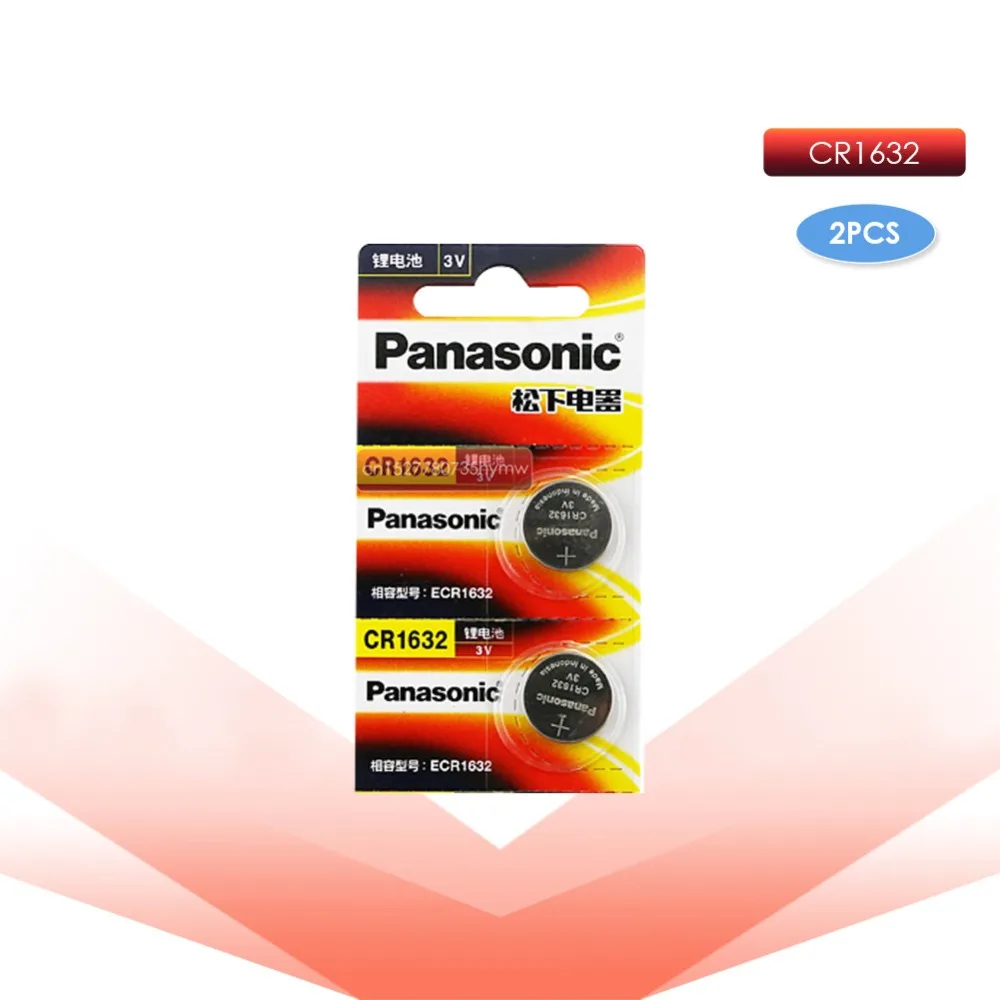 

PANASONIC 2pc cr1632 3v button cell coin li-lon batteries for watch high energy density BR1632 ECR1632 DL1632 KCR1632 LM1632