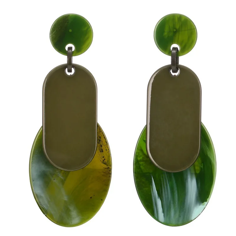 

Hot Selling Vintage Acrylic Geometry Big Long Drop Earrings Women Luxury Retro Extravagant Estrabagantes Advanced Woman Earring