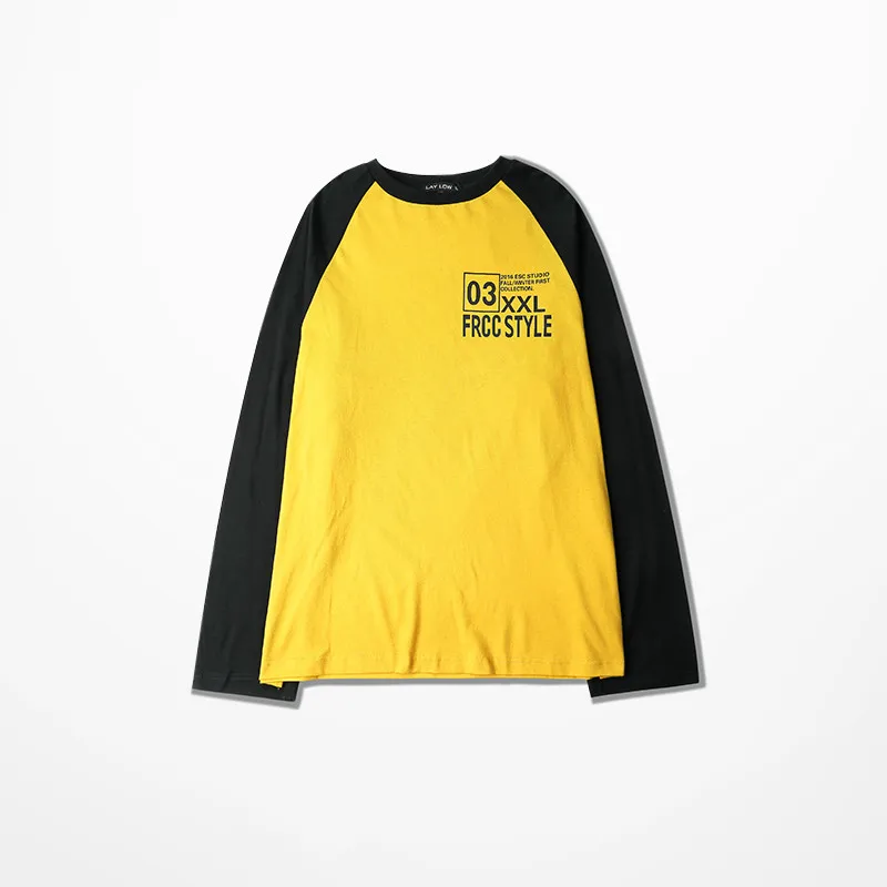 Kanye West Coast футболка с длинным рукавом для мужчин хип-хоп High Street Lit To Pop Tane's футболка с викингами Drake Souls футболка Homme - Цвет: Yellow3