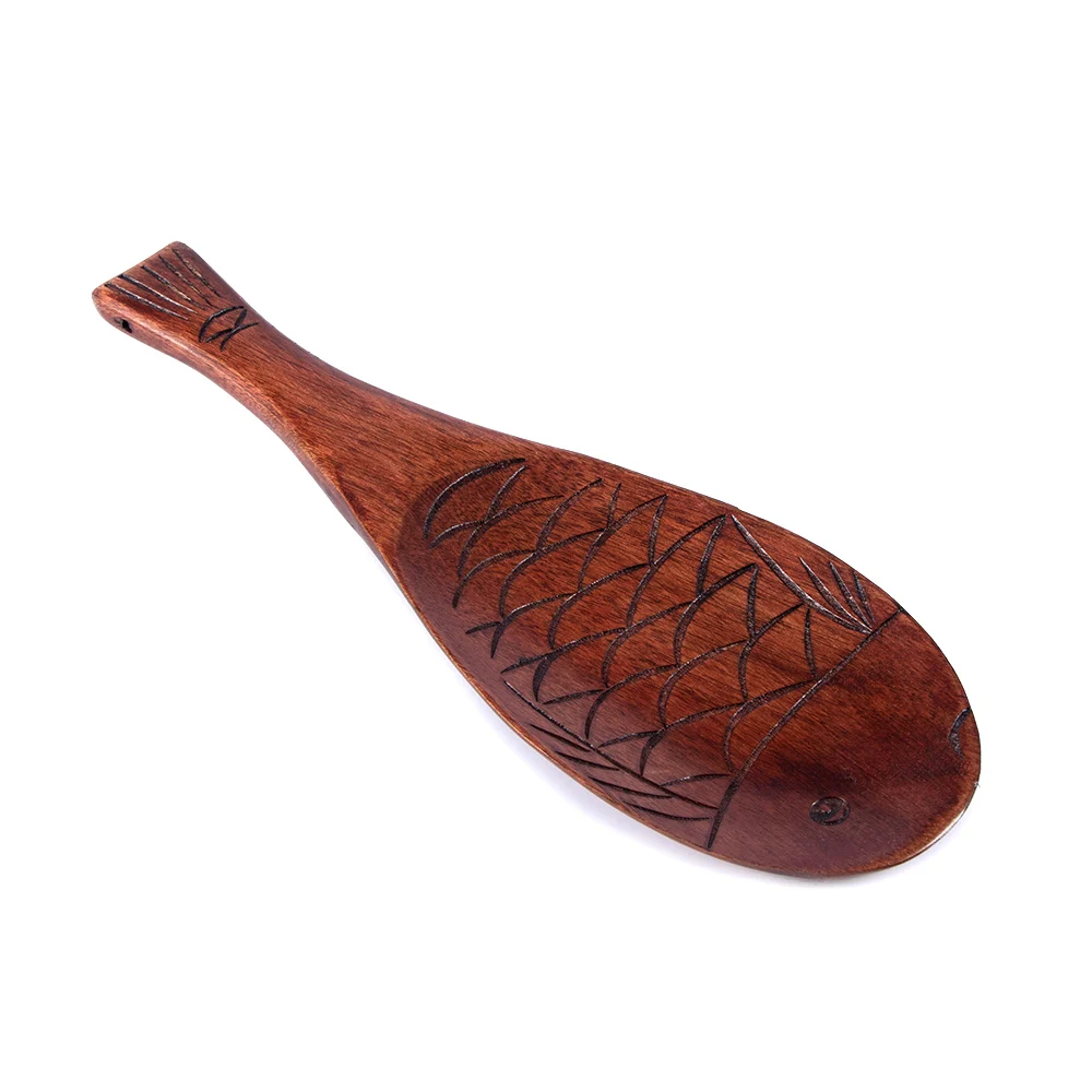 Забавная, в форме рыбы деревянная бамбуковая ложка кухонная утварь домашняя ложка для Риса Кухня уникальные столовые приборы инструменты