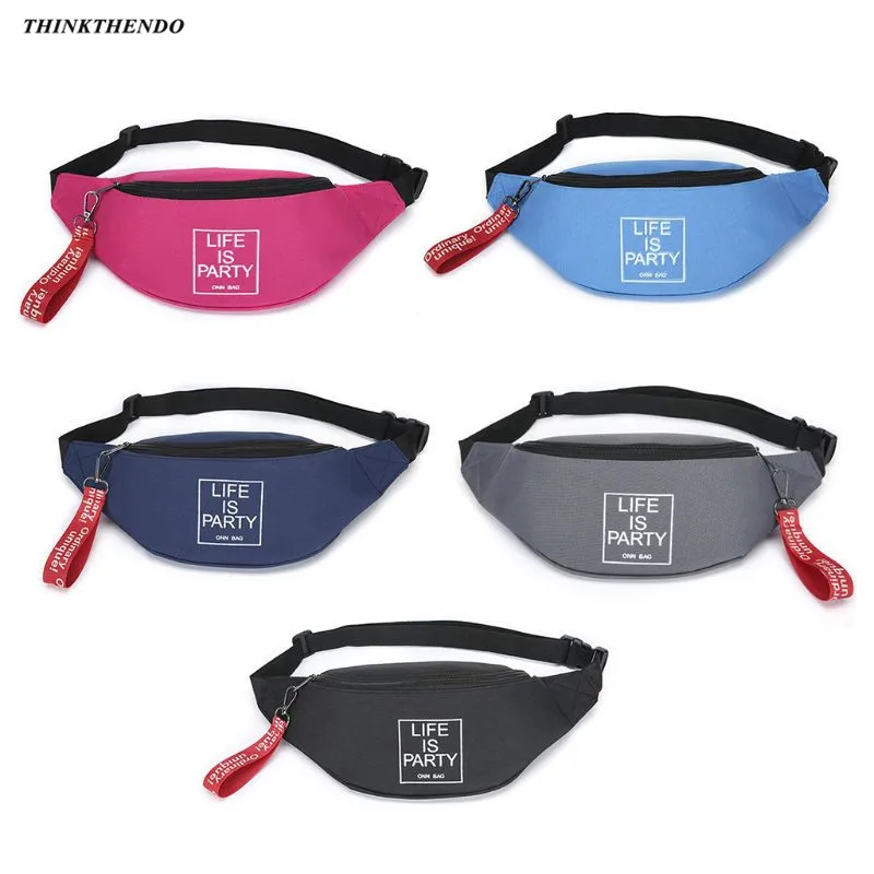 THINKTHENDO мода талии Fanny Pack телефонные чехлы унисекс холст повседневное Хип бум молния поясная сумка-кошелек