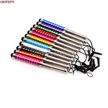 Three Links Retractable Capacitive Stylus Touch Screen Teblet Pen Diamond For Cell Phone #H029#