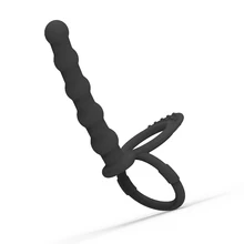 Silicone Dildo Double Prober Man Strap On Anal Dildo Anal Sex Toy For Men Prostate Massager Anal Beads Butt Plug Sex Toy