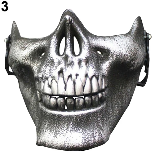 Унисекс Ретро 3D Череп Скелет половина лица Защитная маска для Хэллоуина вечерние CS Store 207
