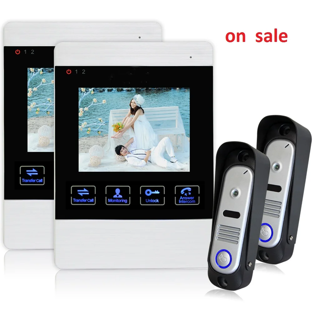 Homefong Villa Wired Night Visual Color Video font b Door b font phone Doorbell intercom System